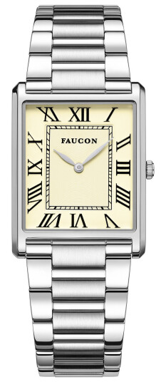 Faucon Carré F10038 - Herre - 28 mm - Analog - Kvarts urverk - Safirbelagt mineralglass