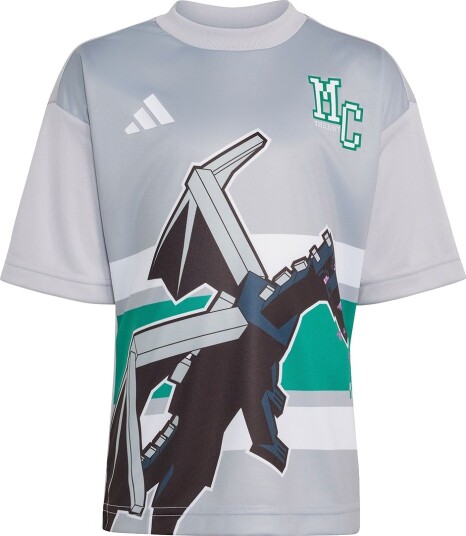 Adidas Performance T skjorte Lysegrå Melert m. Minecraft Adidas Performance 5 år (110) T skjorte