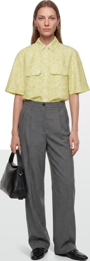 Maison Kitsune Boxy Short Sleeve Shirt Green 34