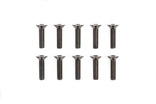 Tamiya 51631 3x12mm Steel Countersunk Hex Head Screws 10stk.