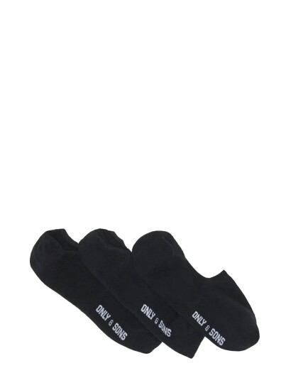 ONLY & SONS Onsbasic Invisible Sock 3 Pack Noos Black 39 42