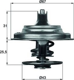 Termostat MAHLE ORIGINAL TX 23 71D Termostat MAHLE ORIGINAL TX 23 71D