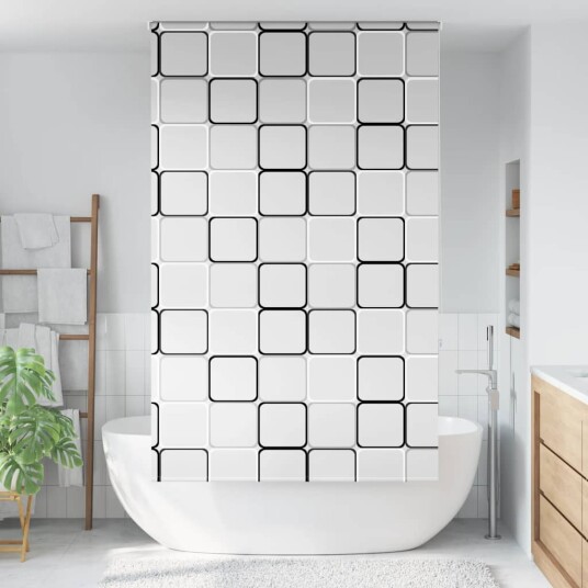 Dusjrullgardin 120x240 cm Stoff Bredde 116 cm Dusjrullgardin 120x240 cm Stoff Bredde 116 cm