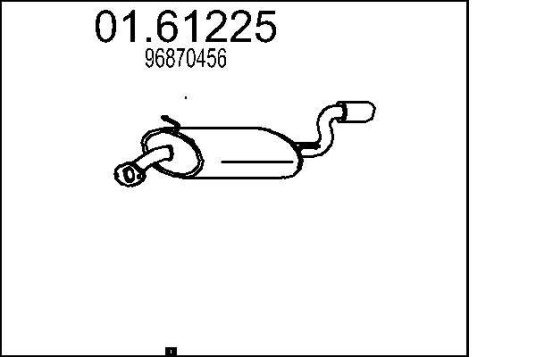 Bakre eksospotte MTS 01.61225