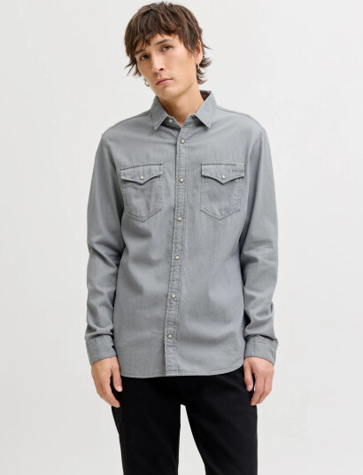 Jack & Jones Jjesheridan Shirt L/S Noos - Grey - L