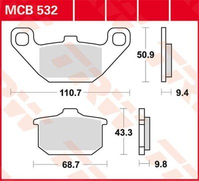 Bremseklosser TRW MCB532 Bremseklosser TRW MCB532