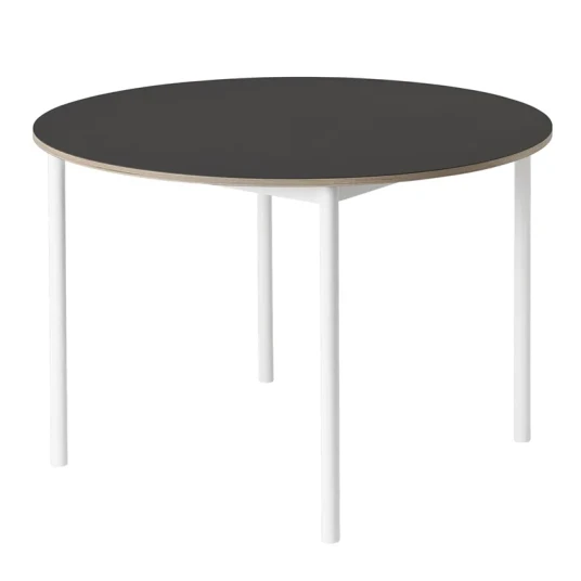 Muuto Base spisebord 110 cm Black Nanolaminate Plywood White Muuto Base spisebord 110 cm Black Nanolaminate Plywood White