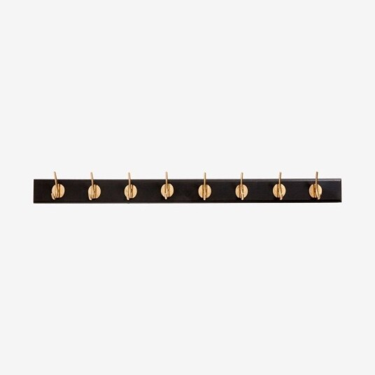 Nordal EDGY knaggerekke i tre med 8 bronse knagger 4081