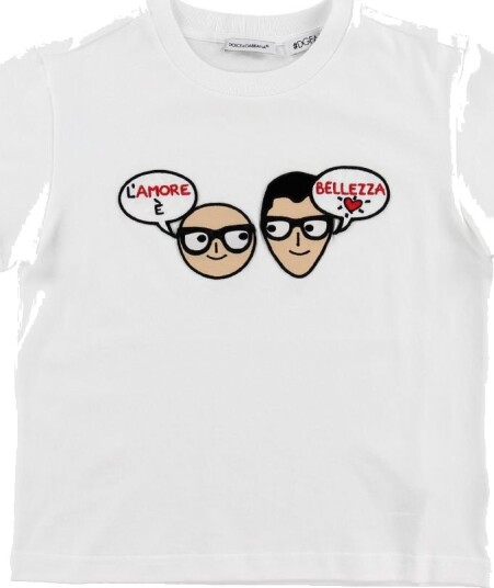 Dolce & Gabbana T skjorte   DG Family   Hvit   Dolce & Gabbana   4 år 104   T skjorte