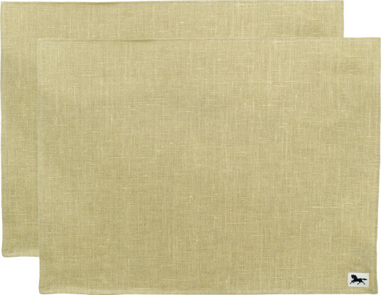 Almedahls Linne spisebrikke 34 x 45 cm 2 pakning Oliven