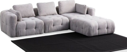 Yvara Sofa med Divan 4 sits   Lysegrå