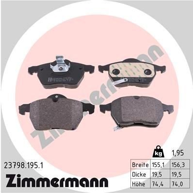 Bremseklosser ZIMMERMANN 23798.195.1 Bremseklosser ZIMMERMANN 23798.195.1