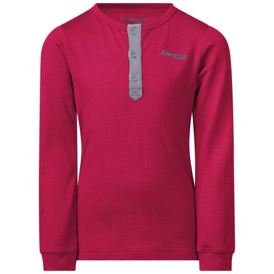 Bergans  Kids Myske Wool Shirt   12711 Dk Sorbet Mel/SolidGrey/SolidDkGrey 98