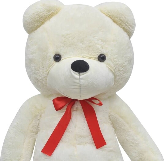 Plysjbamse hvit 200 cm - Plysjbamse hvit 200 cm -