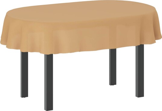 vidaXL Bordduk 5 stk. Oval Beige 130 x 180 cm Polyester