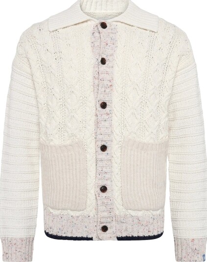 Scotch & Soda Multi Yarn Loose Fit Cardigan   EGGNOG   S