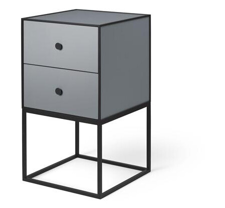 Audo Frame 35 Sidebord med 2 Skuffer Mørkegrå