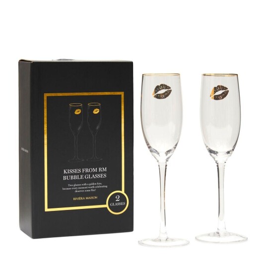 Riviera Maison Glass Bobler Kisses 2stk