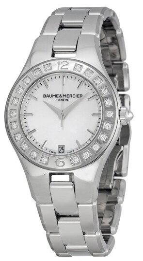 Baume & Mercier Dameklokke MOA10072 LINEA Sølvfarget/Stål Ø32 Baume & Mercier Dameklokke MOA10072 LINEA Sølvfarget/Stål Ø32