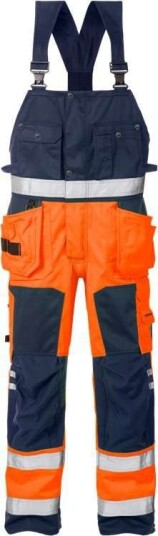 Fristads Høy synlighet selebukse cl 2 1014 PLU Hi Vis Oransje / Marineblå C154 Fristads Høy synlighet selebukse cl 2 1014 PLU Hi Vis Oransje / Marineblå C154
