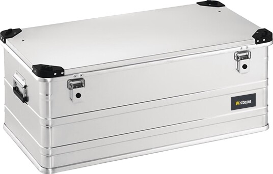 W.steps 829140 Aluminiumsboks 140 l, utvendige mål 902x495x380 mm, Garasjeinnredning & oppbevaring