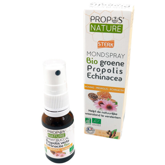 Økologisk Propolis Munnspray Propos Nature Lilla solhatt