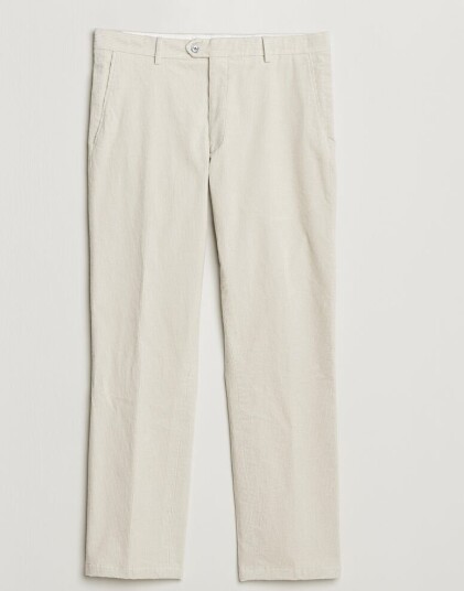 Oscar Jacobson Dandy Corduroy Trousers White