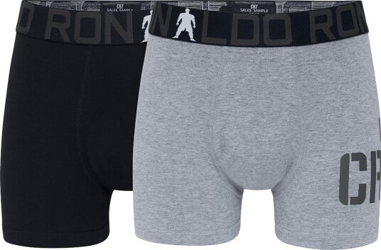 CR7 Boxershorts 2 pack Bambus Grå/Svart JBS 7 9 år 122 134 Boxershorts