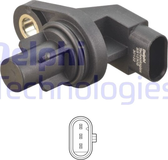 DELPHI SS12309-12B1 Sensor, kamakselposisjon DELPHI SS12309-12B1 Sensor, kamakselposisjon