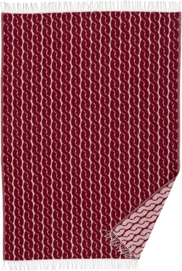 Klippan Yllefabrik Knit ullpledd 130x200 cm Burgundy