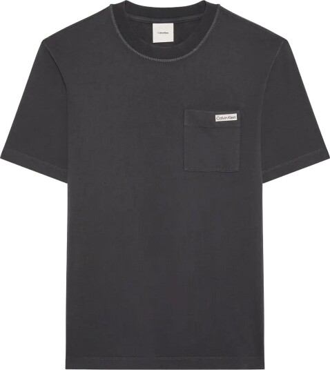 Calvin Klein Jeans Ss 20S Garment Dyed Easy Coin Po Black M
