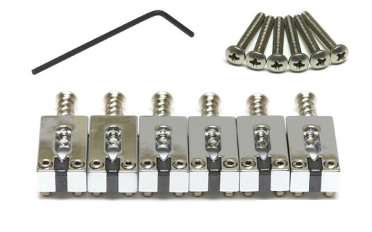 Graph Tech String Saver Pg-8000-0c S&t; Style Saddles,Brushedsteel,6-Str-Chr
