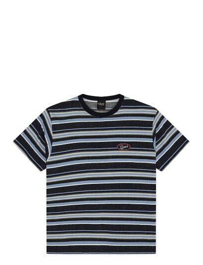 Deus Ex Machina Forecourt Stripe Tee   Black   M