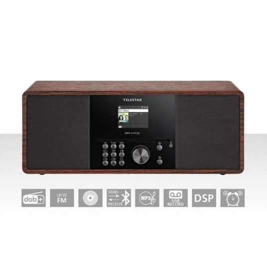 Telestar DIRA S 24 CD - CD-spiller/radio - Brun Telestar DIRA S 24 CD - CD-spiller/radio - Brun