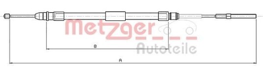 Tautrekk, håndbremse METZGER 10.4137 Tautrekk, håndbremse METZGER 10.4137