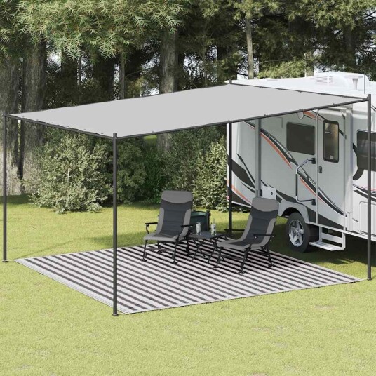 Teltteppe antrasitt og hvit 400x400 cm HDPE Teltteppe antrasitt og hvit 400x400 cm HDPE