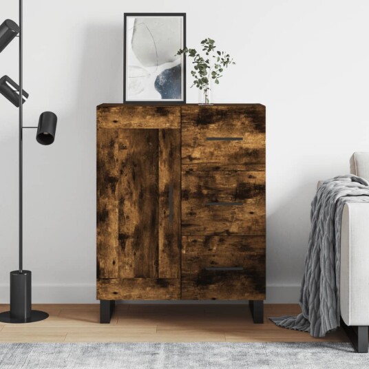 Skjenk røkt eik 69,5x34x90 cm konstruert tre