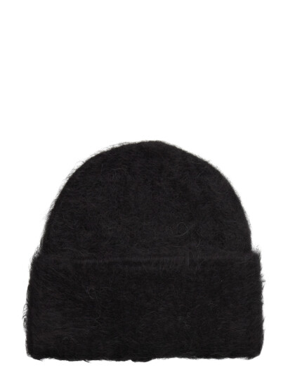 TOTEME Alpaca Knit Beanie   Black   ONE SIZE