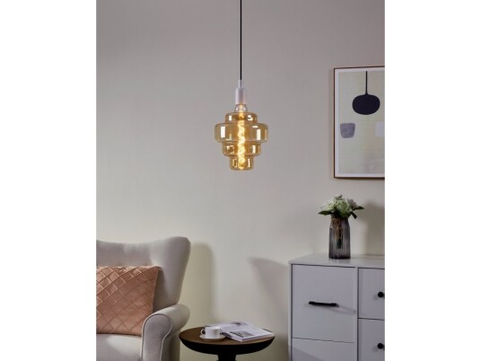 Eglo E27 Led Or200 Amberfarvet Dekorationspære Med Spiral Og Varmt Hvidt Lys Eglo E27 Led Or200 Amberfarvet Dekorationspære Med Spiral Og Varmt Hvidt Lys