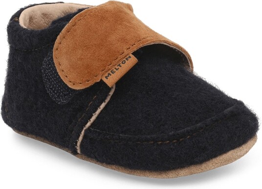 Melton Cosy Wool Slippers MARINE 22/23