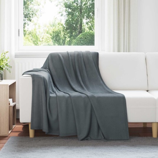 vidaXL Kastepledd 6 pcs Mørkegrå 200 x 150 cm Fleece