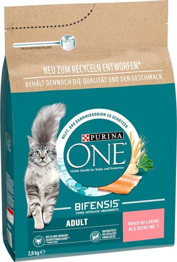 Purina One Tørrfôr Adult Laks & Fullkorn 2 X 2.8 kg