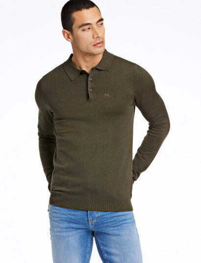Lindbergh Ecovero L/S Polo - Brown - M