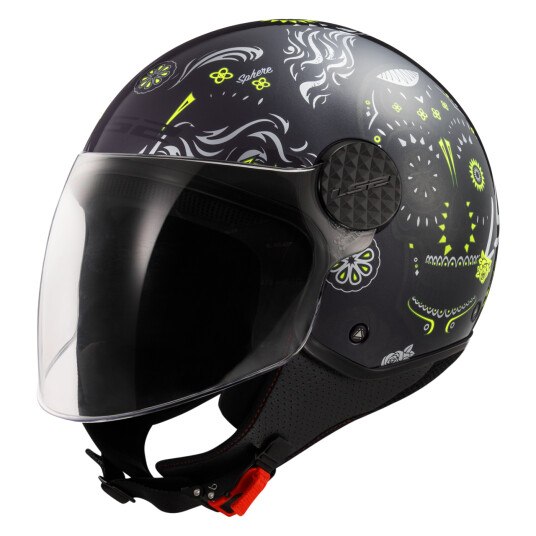 LS2 Halvhjelm  OF558 Sphere Lux II Maxca Svart-Hi-Vis Gul