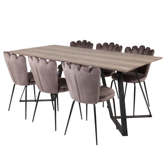 Furniture/Fashion Spisegruppe furniture/fashion Madde med 6 Limhamn Light Stoler GR19200