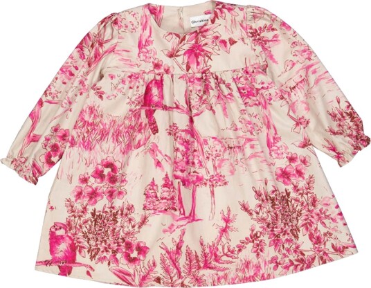 Christina Rohde Kjole Beige m. Rosa Trykk Christina Rohde 1 år 80 Kjole