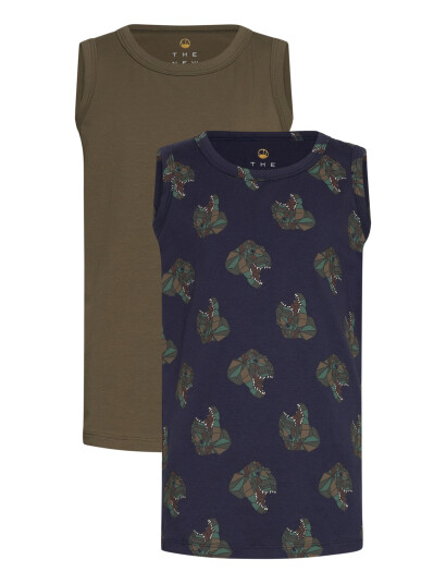 The New Tnthe New Tank Top 2 Pack Khaki green 170/176