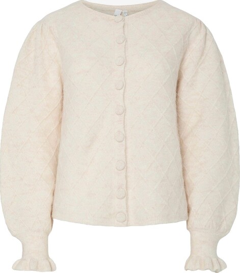 YAS Kardigan yasThelma LS Wool Blend Knit Grå YAS Kardigan yasThelma LS Wool Blend Knit Grå