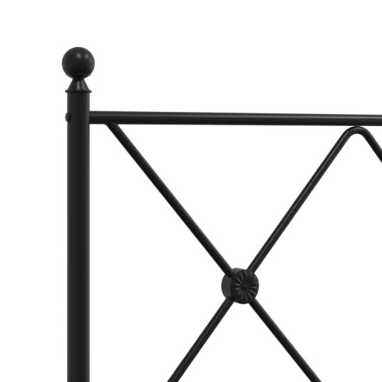  Sengegavl i metall svart 90 cm 8721012374140