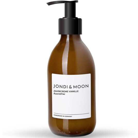 Naturlig tannkrem Jondi & Moon Vanilla Glass dispenser 250 ml.